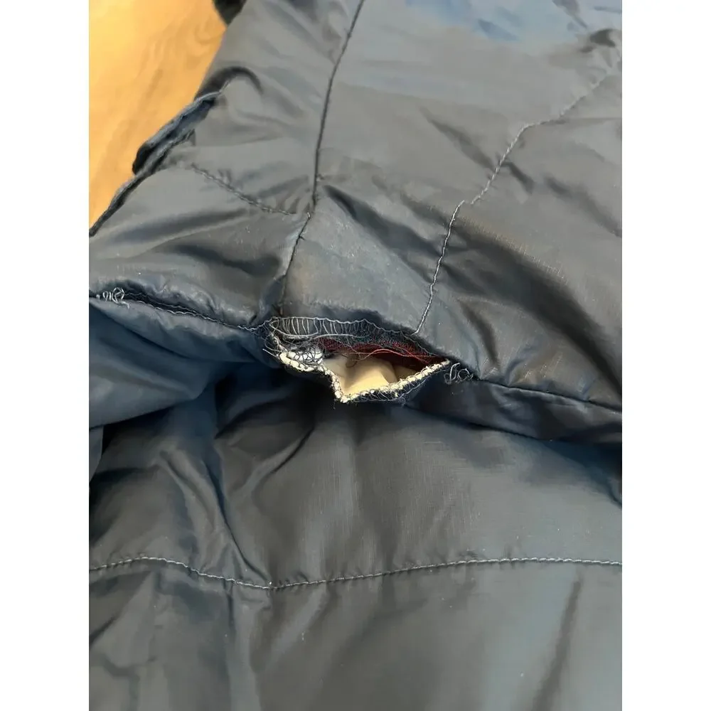 The North Face Reversible Plaid Flannel / Nylon Jacket Distressed